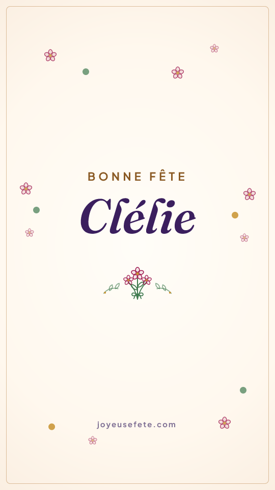 Image « Bonne fête Clélie » au format story