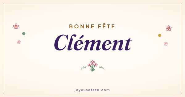 Image « Bonne fête Clément » au format large