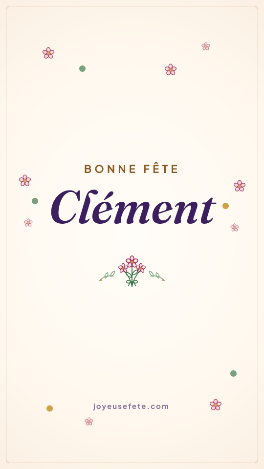 Image « Bonne fête Clément » au format story