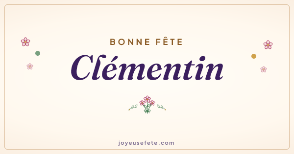 Image « Bonne fête Clémentin » au format large