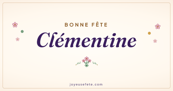 Image « Bonne fête Clémentine » au format large