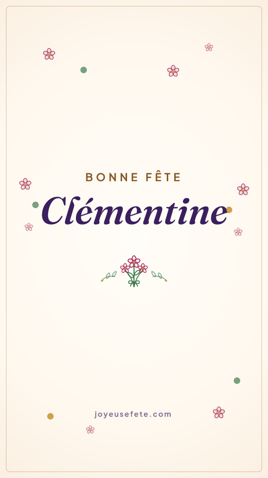 Image « Bonne fête Clémentine » au format story