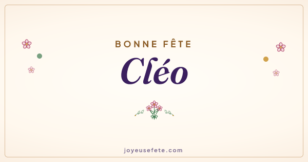 Image « Bonne fête Cléo » au format large