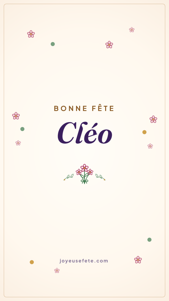 Image « Bonne fête Cléo » au format story