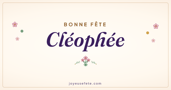 Image « Bonne fête Cléophée » au format large