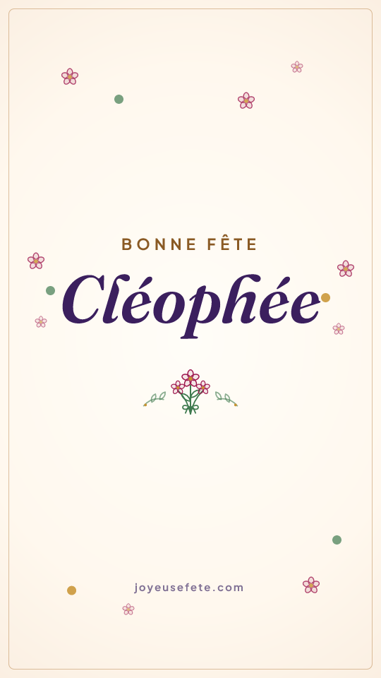 Image « Bonne fête Cléophée » au format story