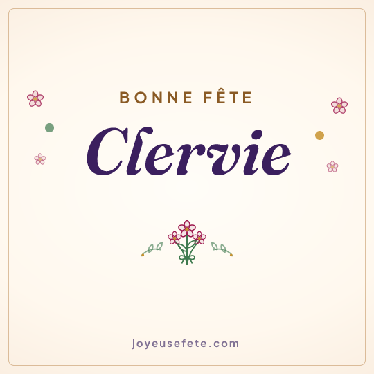 Image carrée « Bonne fête Clervie » pour WhatsApp