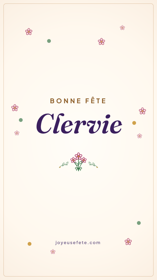 Image « Bonne fête Clervie » au format story