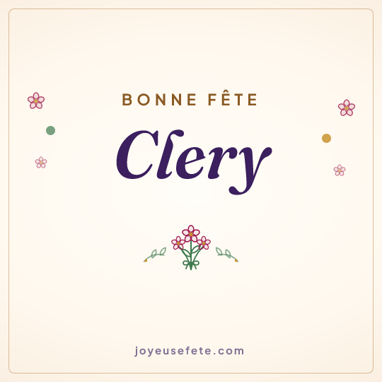Image carrée « Bonne fête Clery » pour WhatsApp