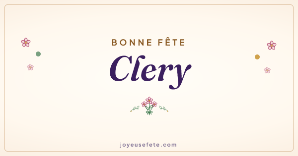 Image « Bonne fête Clery » au format large