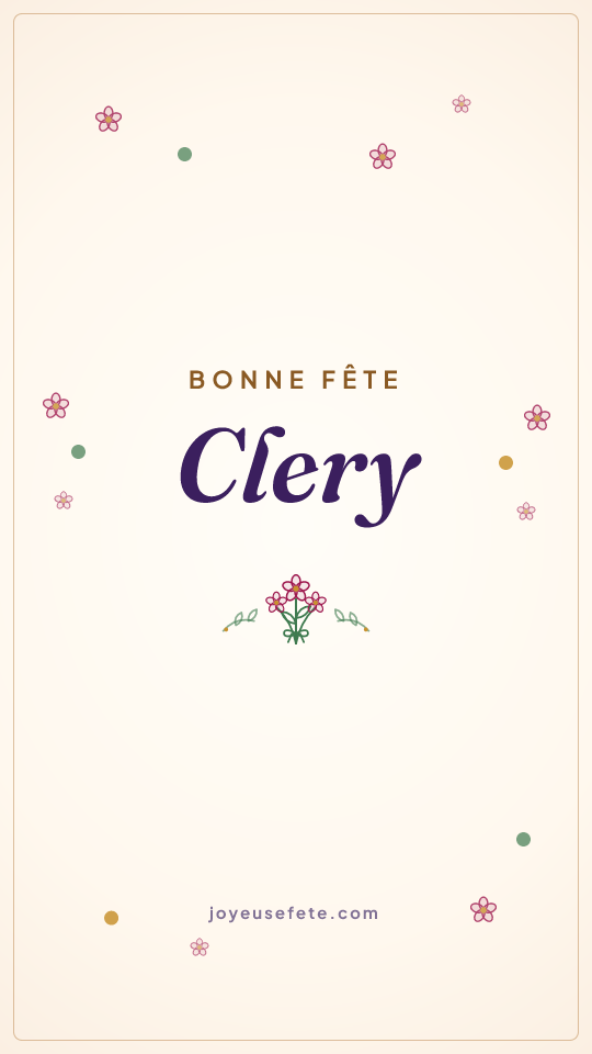Image « Bonne fête Clery » au format story