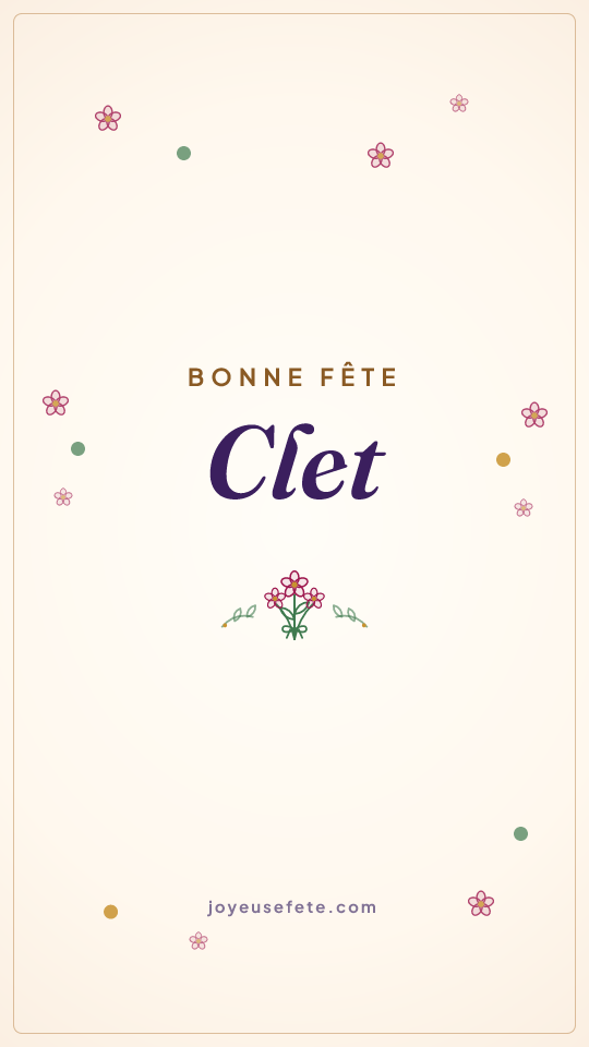 Image « Bonne fête Clet » au format story