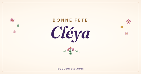 Image « Bonne fête Cléya » au format large