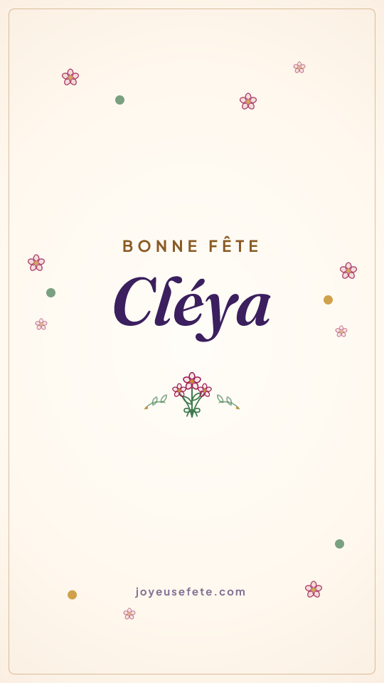 Image « Bonne fête Cléya » au format story