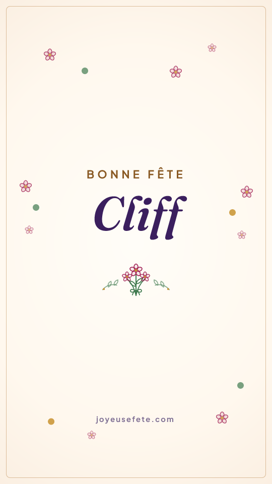 Image « Bonne fête Cliff » au format story