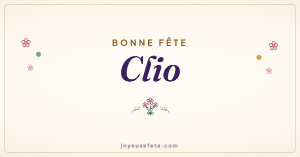 Image « Bonne fête Clio » au format large