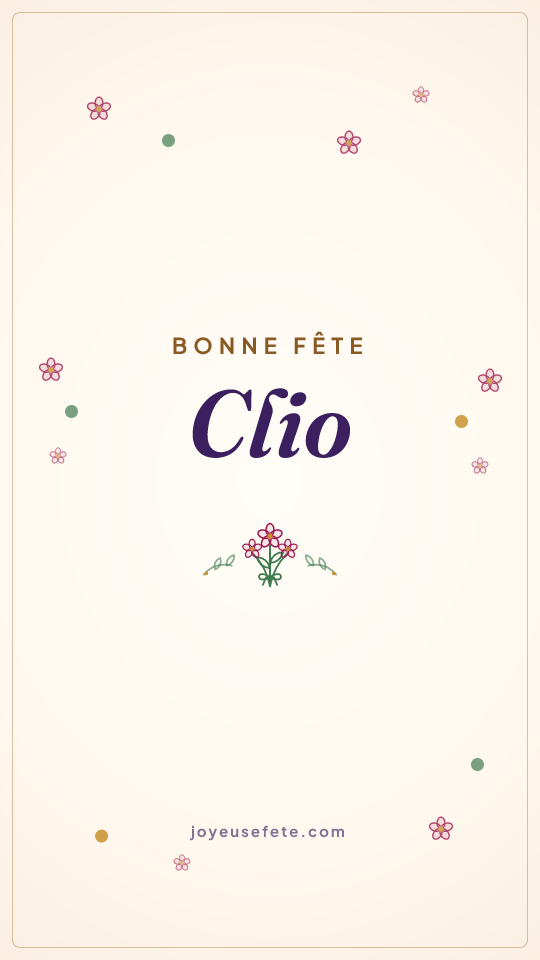 Image « Bonne fête Clio » au format story