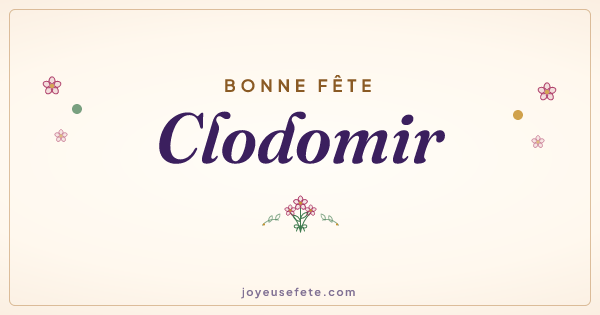 Image « Bonne fête Clodomir » au format large