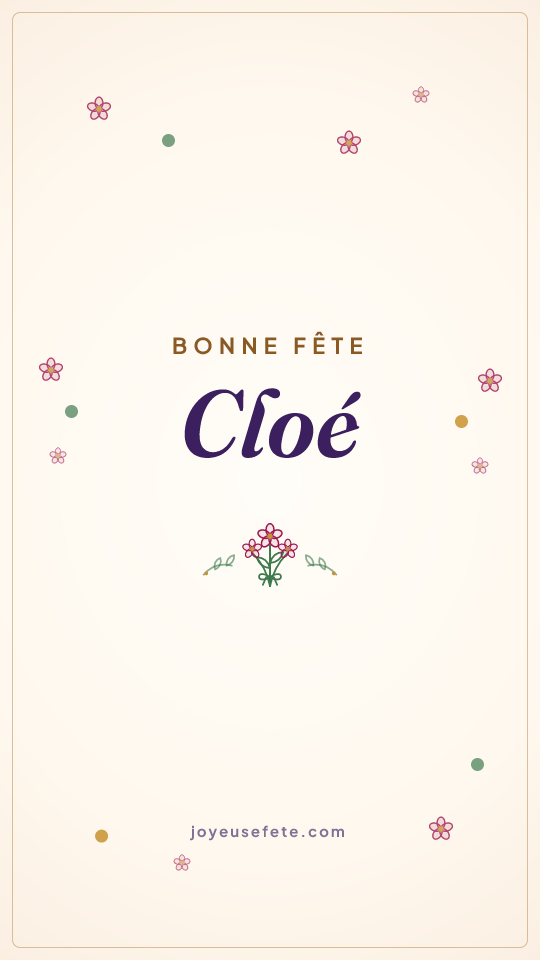 Image « Bonne fête Cloé » au format story