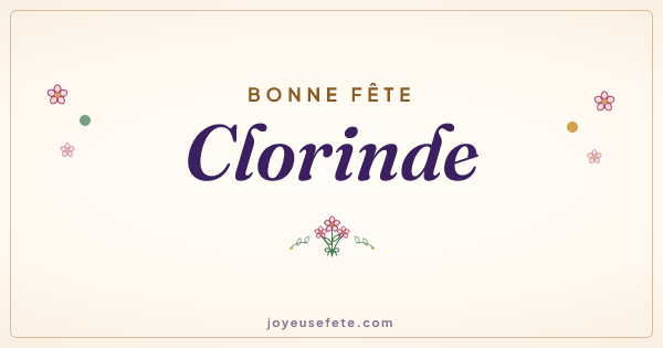 Image « Bonne fête Clorinde » au format large