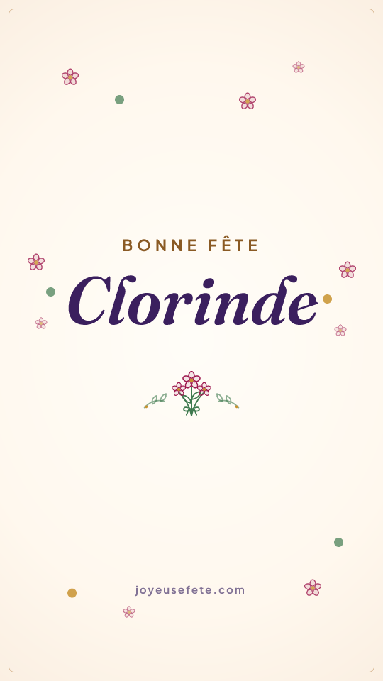 Image « Bonne fête Clorinde » au format story