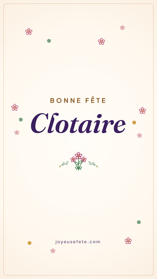 Image « Bonne fête Clotaire » au format story