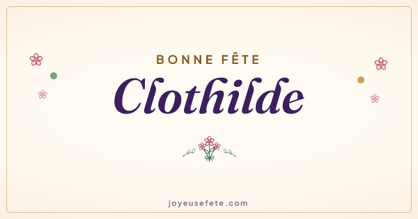 Image « Bonne fête Clothilde » au format large