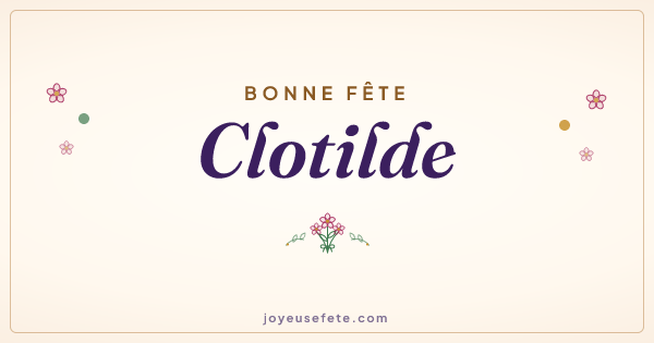 Image « Bonne fête Clotilde » au format large