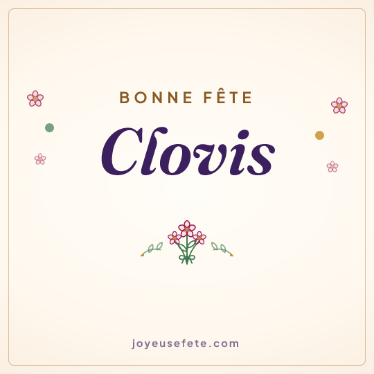 Image carrée « Bonne fête Clovis » pour WhatsApp