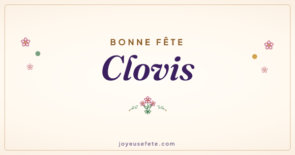 Image « Bonne fête Clovis » au format large