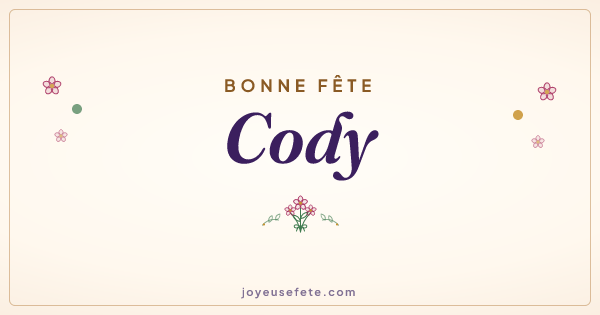 Image « Bonne fête Cody » au format large