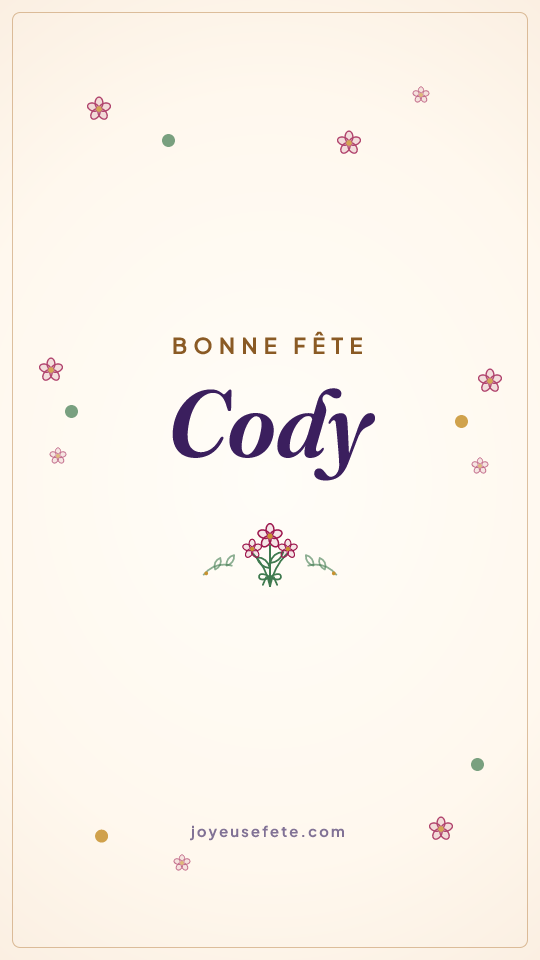 Image « Bonne fête Cody » au format story