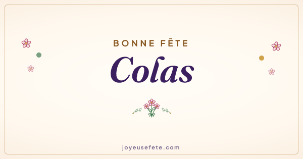 Image « Bonne fête Colas » au format large