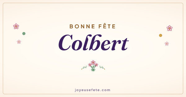 Image « Bonne fête Colbert » au format large
