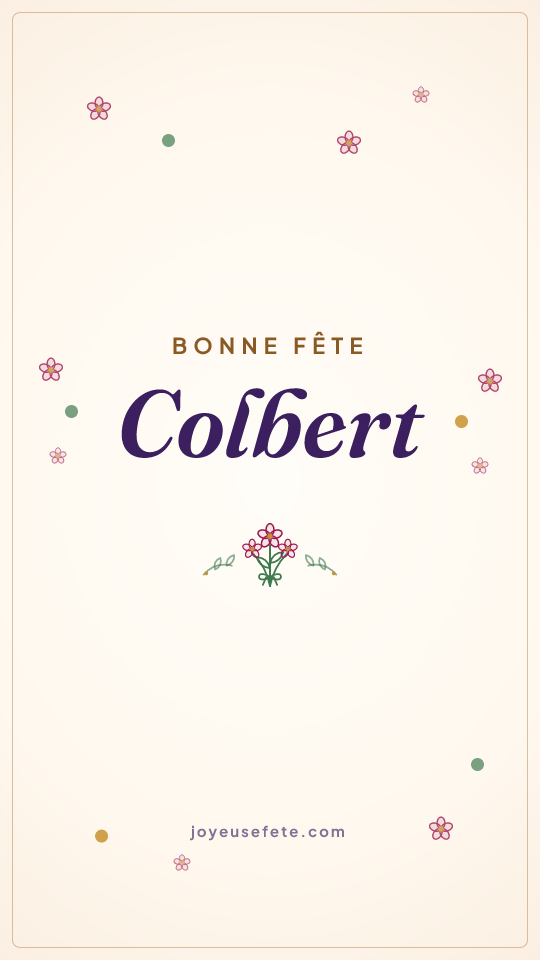 Image « Bonne fête Colbert » au format story