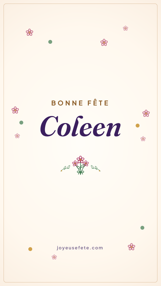 Image « Bonne fête Coleen » au format story