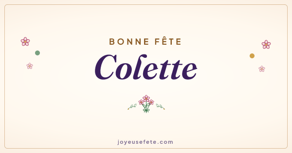 Image « Bonne fête Colette » au format large