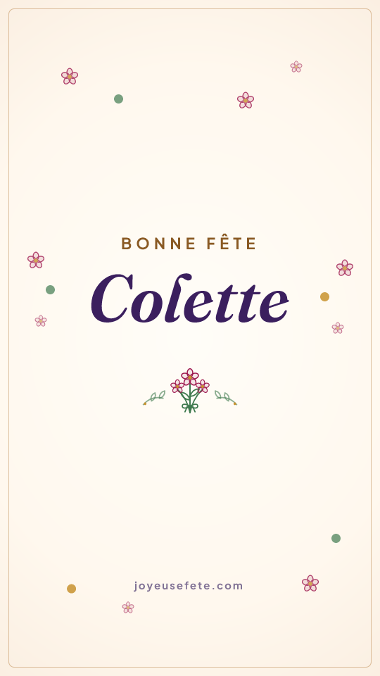 Image « Bonne fête Colette » au format story