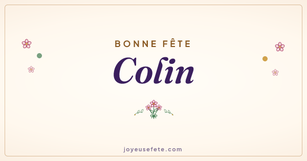 Image « Bonne fête Colin » au format large