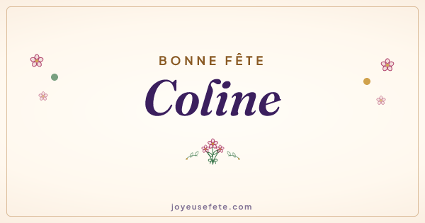 Image « Bonne fête Coline » au format large