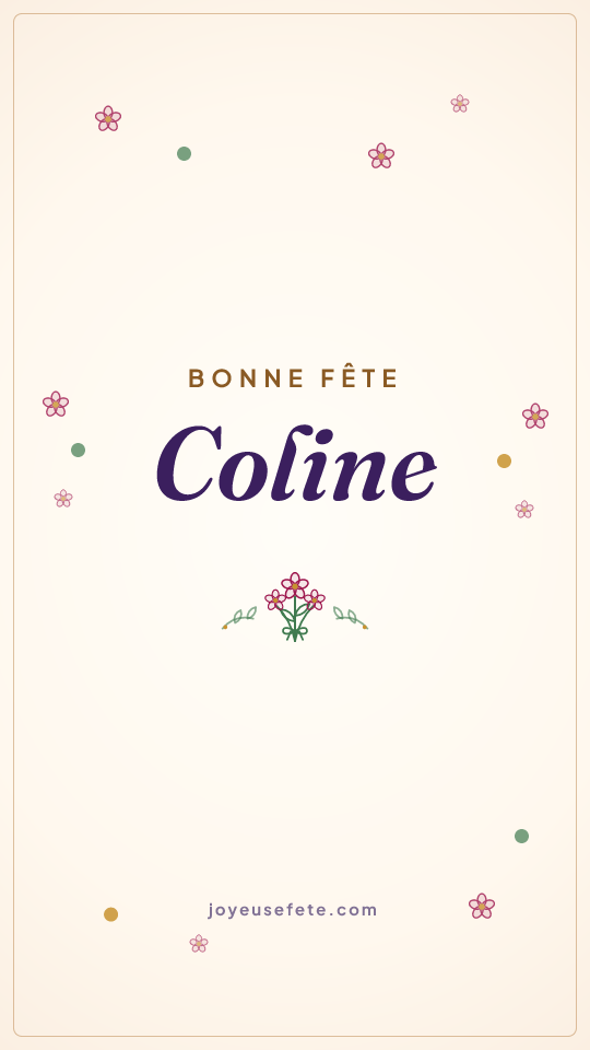 Image « Bonne fête Coline » au format story