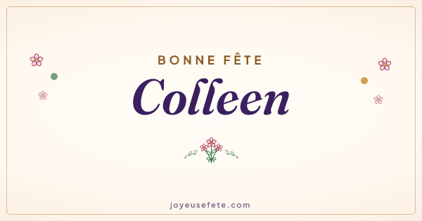 Image « Bonne fête Colleen » au format large