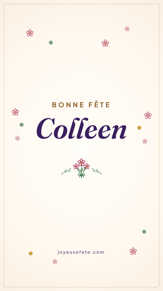 Image « Bonne fête Colleen » au format story