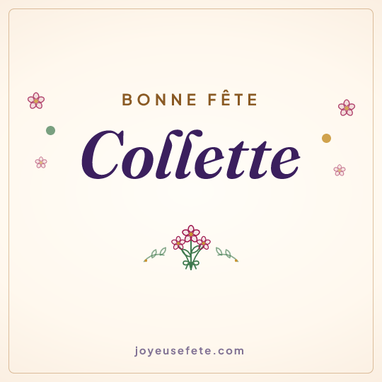 Image carrée « Bonne fête Collette » pour WhatsApp