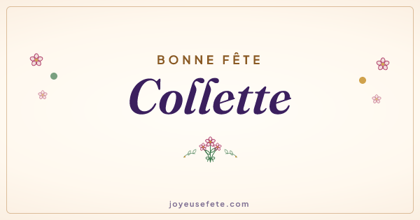 Image « Bonne fête Collette » au format large