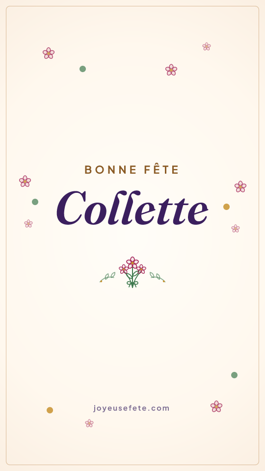Image « Bonne fête Collette » au format story