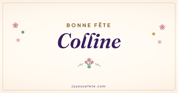 Image « Bonne fête Colline » au format large