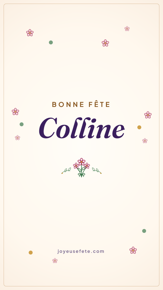 Image « Bonne fête Colline » au format story