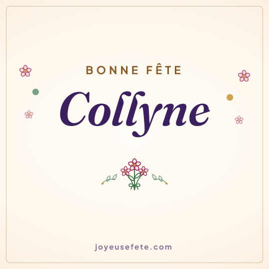 Image carrée « Bonne fête Collyne » pour WhatsApp