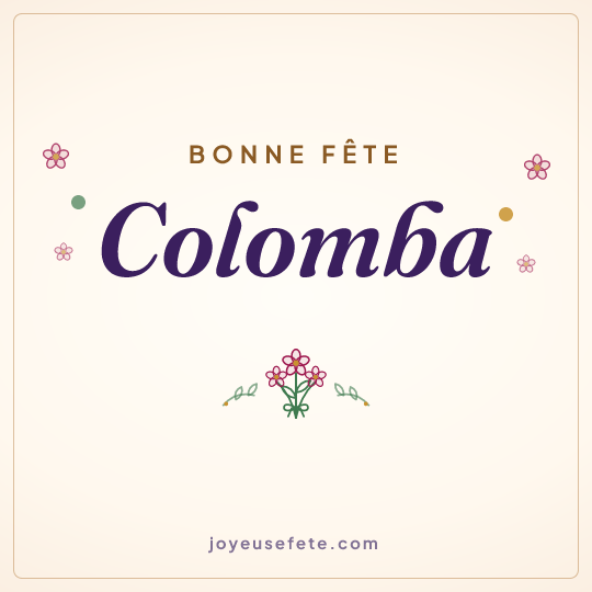 Image carrée « Bonne fête Colomba » pour WhatsApp